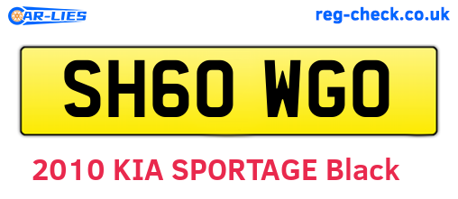SH60WGO are the vehicle registration plates.
