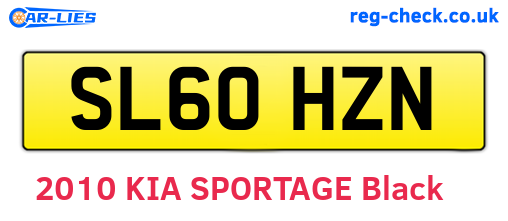 SL60HZN are the vehicle registration plates.