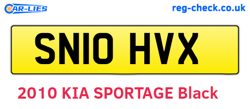 SN10HVX are the vehicle registration plates.