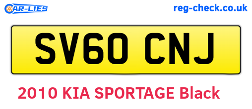 SV60CNJ are the vehicle registration plates.