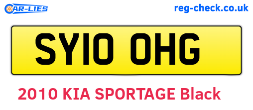 SY10OHG are the vehicle registration plates.