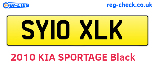 SY10XLK are the vehicle registration plates.
