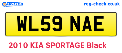 WL59NAE are the vehicle registration plates.