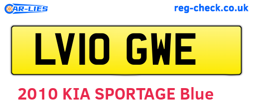 LV10GWE are the vehicle registration plates.