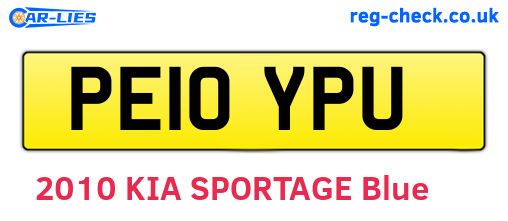 PE10YPU are the vehicle registration plates.