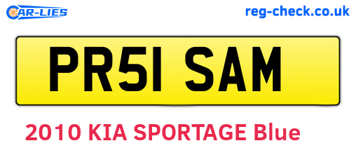 PR51SAM are the vehicle registration plates.