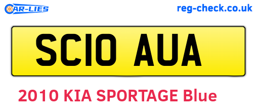 SC10AUA are the vehicle registration plates.