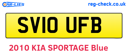 SV10UFB are the vehicle registration plates.