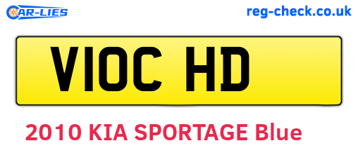 V10CHD are the vehicle registration plates.