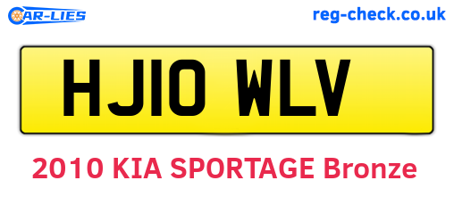 HJ10WLV are the vehicle registration plates.