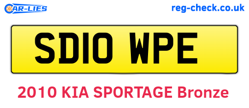 SD10WPE are the vehicle registration plates.