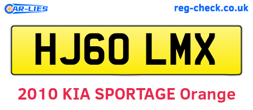 HJ60LMX are the vehicle registration plates.