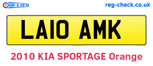 LA10AMK are the vehicle registration plates.