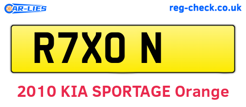 R7XON are the vehicle registration plates.