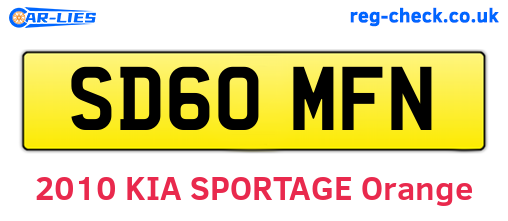 SD60MFN are the vehicle registration plates.