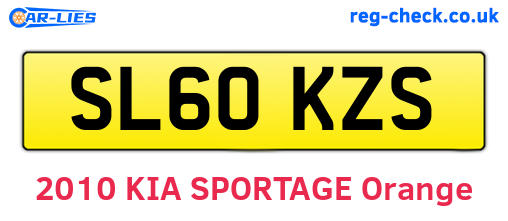 SL60KZS are the vehicle registration plates.