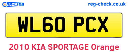 WL60PCX are the vehicle registration plates.