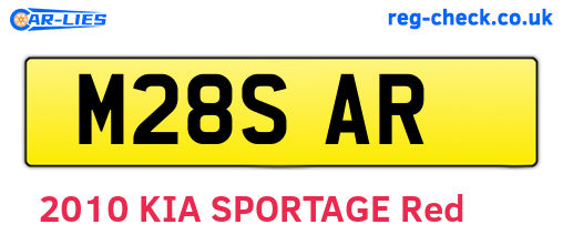 M28SAR are the vehicle registration plates.
