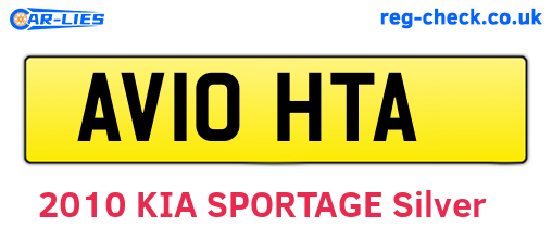 AV10HTA are the vehicle registration plates.