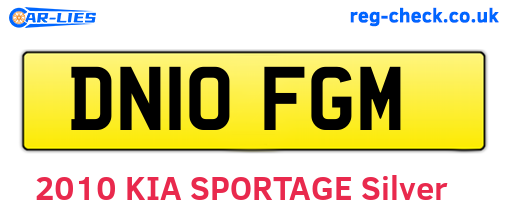 DN10FGM are the vehicle registration plates.