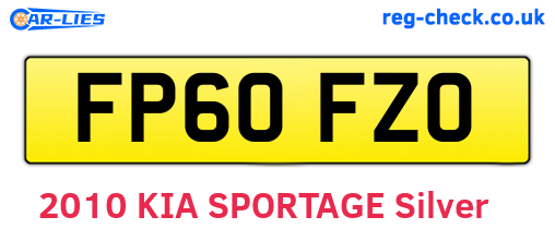 FP60FZO are the vehicle registration plates.