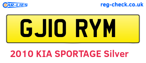 GJ10RYM are the vehicle registration plates.