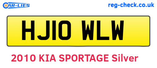 HJ10WLW are the vehicle registration plates.