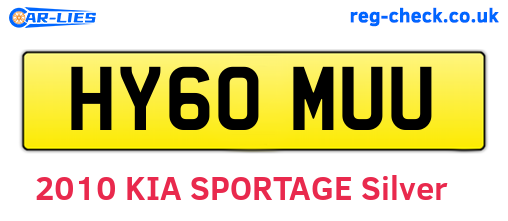 HY60MUU are the vehicle registration plates.
