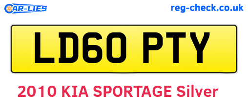 LD60PTY are the vehicle registration plates.