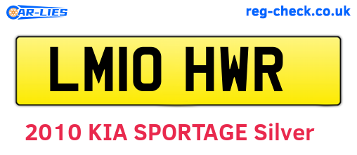 LM10HWR are the vehicle registration plates.