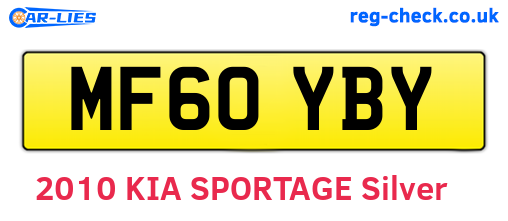 MF60YBY are the vehicle registration plates.