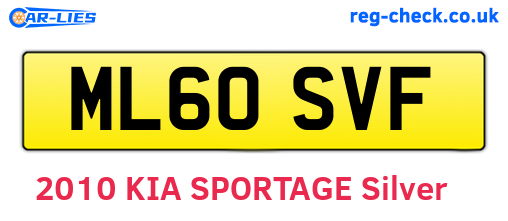ML60SVF are the vehicle registration plates.