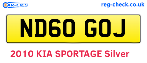 ND60GOJ are the vehicle registration plates.