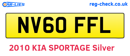 NV60FFL are the vehicle registration plates.