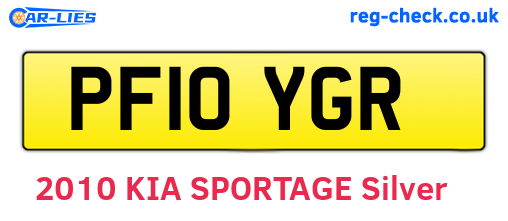PF10YGR are the vehicle registration plates.