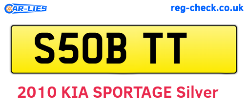 S50BTT are the vehicle registration plates.