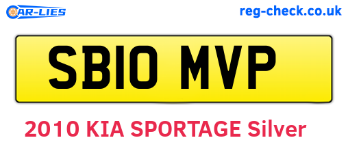 SB10MVP are the vehicle registration plates.