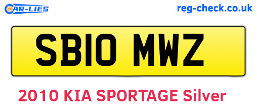 SB10MWZ are the vehicle registration plates.