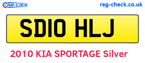SD10HLJ are the vehicle registration plates.