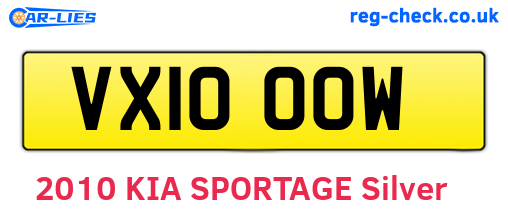 VX10OOW are the vehicle registration plates.