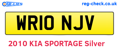 WR10NJV are the vehicle registration plates.
