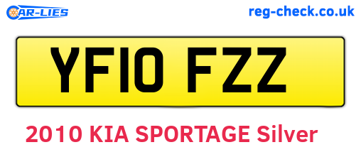 YF10FZZ are the vehicle registration plates.