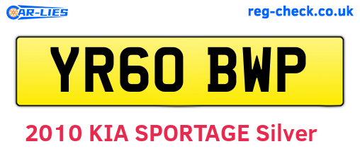 YR60BWP are the vehicle registration plates.