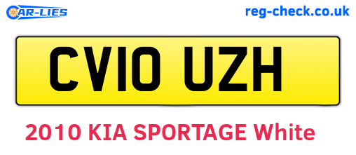 CV10UZH are the vehicle registration plates.