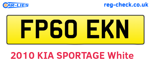 FP60EKN are the vehicle registration plates.