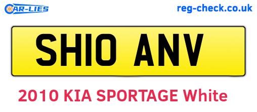 SH10ANV are the vehicle registration plates.