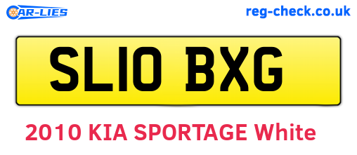 SL10BXG are the vehicle registration plates.