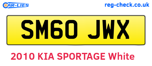 SM60JWX are the vehicle registration plates.