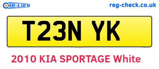 T23NYK are the vehicle registration plates.