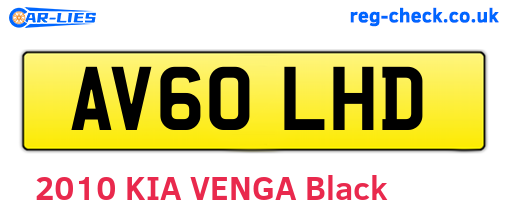 AV60LHD are the vehicle registration plates.